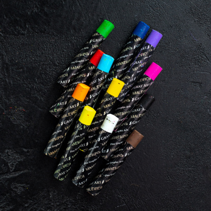 Масляная пастель Малевичъ профессиональная, 12 цветов